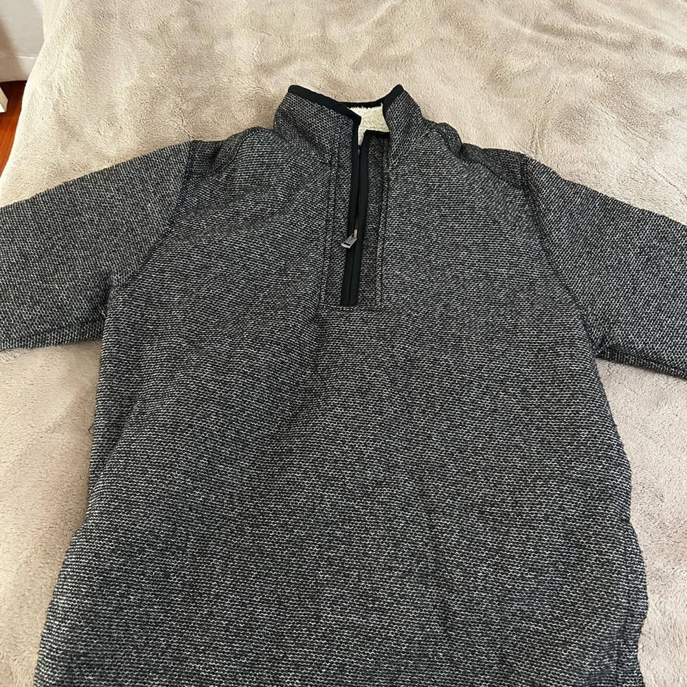 Men's Gray Orvis Half-Zip Sweater